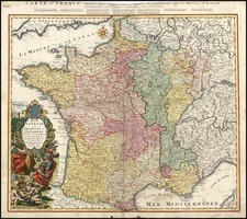 France Map By Homann Heirs