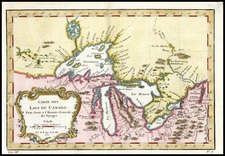 Midwest and Canada Map By Jacques Nicolas Bellin