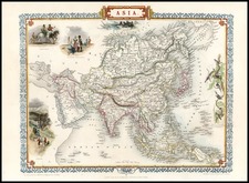 Asia and Asia Map By John Tallis