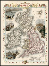 Europe and British Isles Map By John Tallis