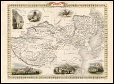 Asia, China, India, Central Asia & Caucasus and Russia in Asia Map By John Tallis