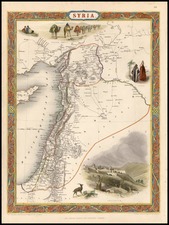 Asia and Holy Land Map By John Tallis