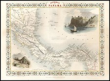 Central America Map By John Tallis