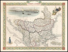 Europe, Balkans, Turkey, Balearic Islands and Greece Map By John Tallis