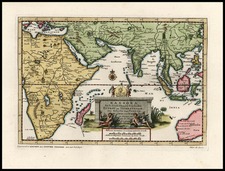 India, Southeast Asia and Australia Map By Pieter van der Aa