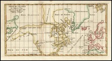 World, Atlantic Ocean, North America, Pacific and Canada Map By Denis Diderot / Didier Robert de Vaugondy