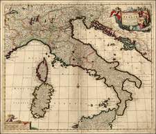 Italy Map By Theodorus I Danckerts