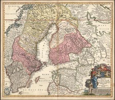 Europe, Baltic Countries and Scandinavia Map By Johann Baptist Homann