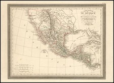 Texas, Southwest, Rocky Mountains and California Map By Louis Vivien