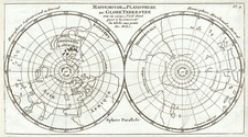 World, World, Northern Hemisphere, Southern Hemisphere and Polar Maps Map By Sanson fils