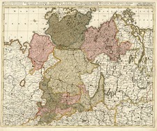 Europe, Baltic Countries and Germany Map By Gerard & Leonard Valk