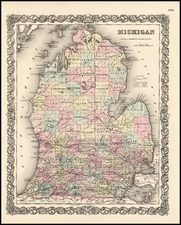 Midwest Map By Joseph Hutchins Colton