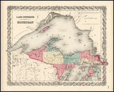 Midwest Map By Joseph Hutchins Colton