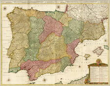 Spain and Portugal Map By Reiner & Joshua Ottens