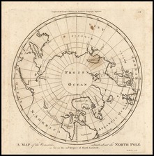 World, Polar Maps, Alaska and Canada Map By Mathew Carey