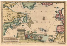 Atlantic Ocean, New England and Mid-Atlantic Map By Pieter van der Aa