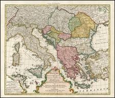 Europe, Balkans, Mediterranean, Balearic Islands and Greece Map By Homann Heirs