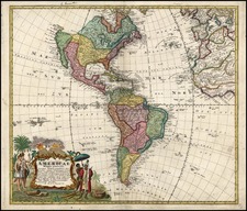 World, Western Hemisphere, South America and America Map By Homann Heirs