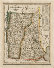 New England Map By Joseph Meyer