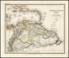 Caribbean, Central America and South America Map By Joseph Meyer