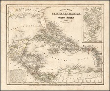 Southeast, Caribbean and Central America Map By Joseph Meyer