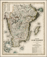 Europe and Scandinavia Map By Joseph Meyer