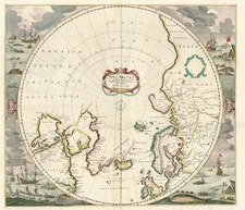 Northern Hemisphere and Polar Maps Map By Henricus Hondius