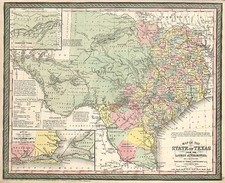 Texas Map By Thomas, Cowperthwait & Co.