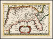 South, Southeast, Texas and Midwest Map By Nicolas Sanson