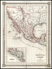 Texas, Southwest, Mexico and California Map By Thunot Duvotenay