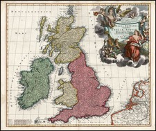 Europe and British Isles Map By Johann Baptist Homann