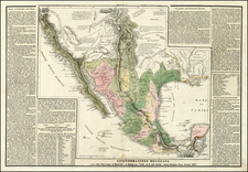 Texas, Southwest, Mexico and California Map By Girolamo Tasso