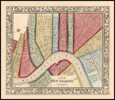 South Map By Samuel Augustus Mitchell Jr.