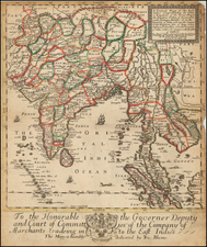 Asia, India, Southeast Asia and Central Asia & Caucasus Map By Richard Blome