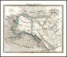 Alaska and Canada Map By Francesco Marmocchi