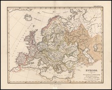 Europe and Europe Map By Adolf Stieler