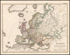 Europe and Europe Map By Adolf Stieler