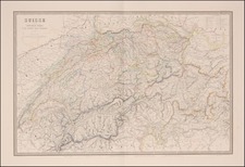 Europe and Switzerland Map By J. Andriveau-Goujon