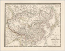 Asia, China, Japan, Korea and Central Asia & Caucasus Map By J. Andriveau-Goujon