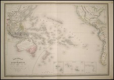 World, Australia & Oceania, Pacific, Australia and Oceania Map By J. Andriveau-Goujon