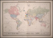 World, World and Curiosities Map By Adrien-Hubert Brué