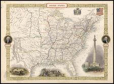 United States Map By John Tallis