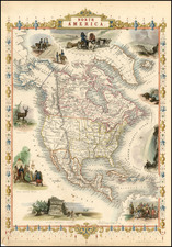 North America Map By John Tallis