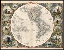 World, World, Western Hemisphere, South America and America Map By John Tallis