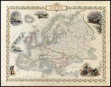 Europe and Europe Map By John Tallis