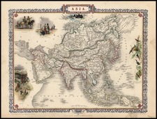 Asia and Asia Map By John Tallis