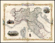 Italy, Mediterranean and Balearic Islands Map By John Tallis