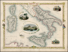 Europe, Italy, Mediterranean and Balearic Islands Map By John Tallis