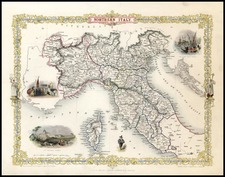 Europe, Italy, Mediterranean and Balearic Islands Map By John Tallis