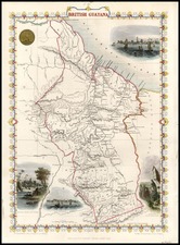 South America Map By John Tallis
